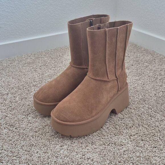 UGG Twin Seam New Heights Boots Brown Size 9 - Picture 1 of 6